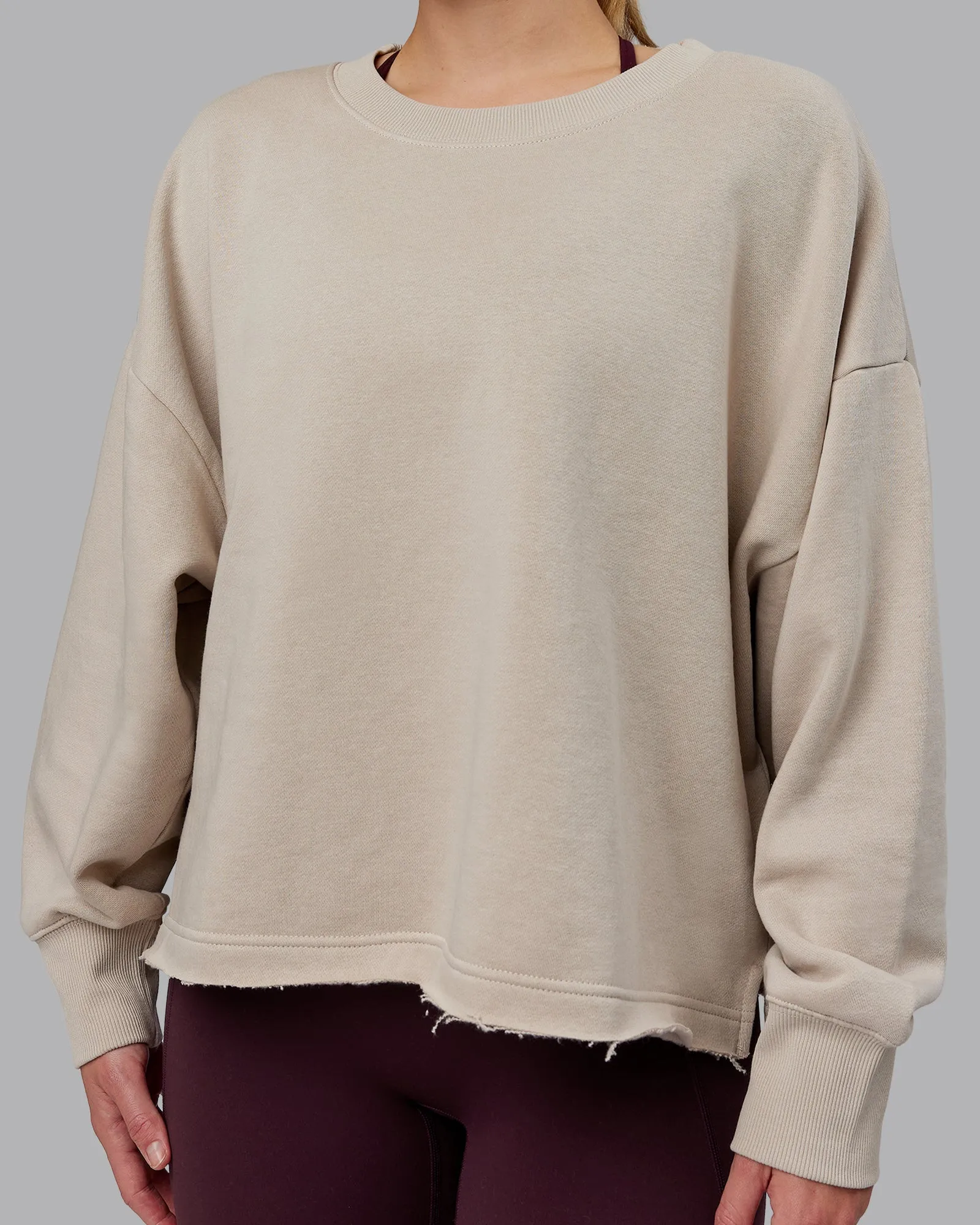 Oasis Cropped Sweater - Shale Beige