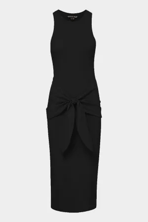 Odeon Ribbed Dress in Black