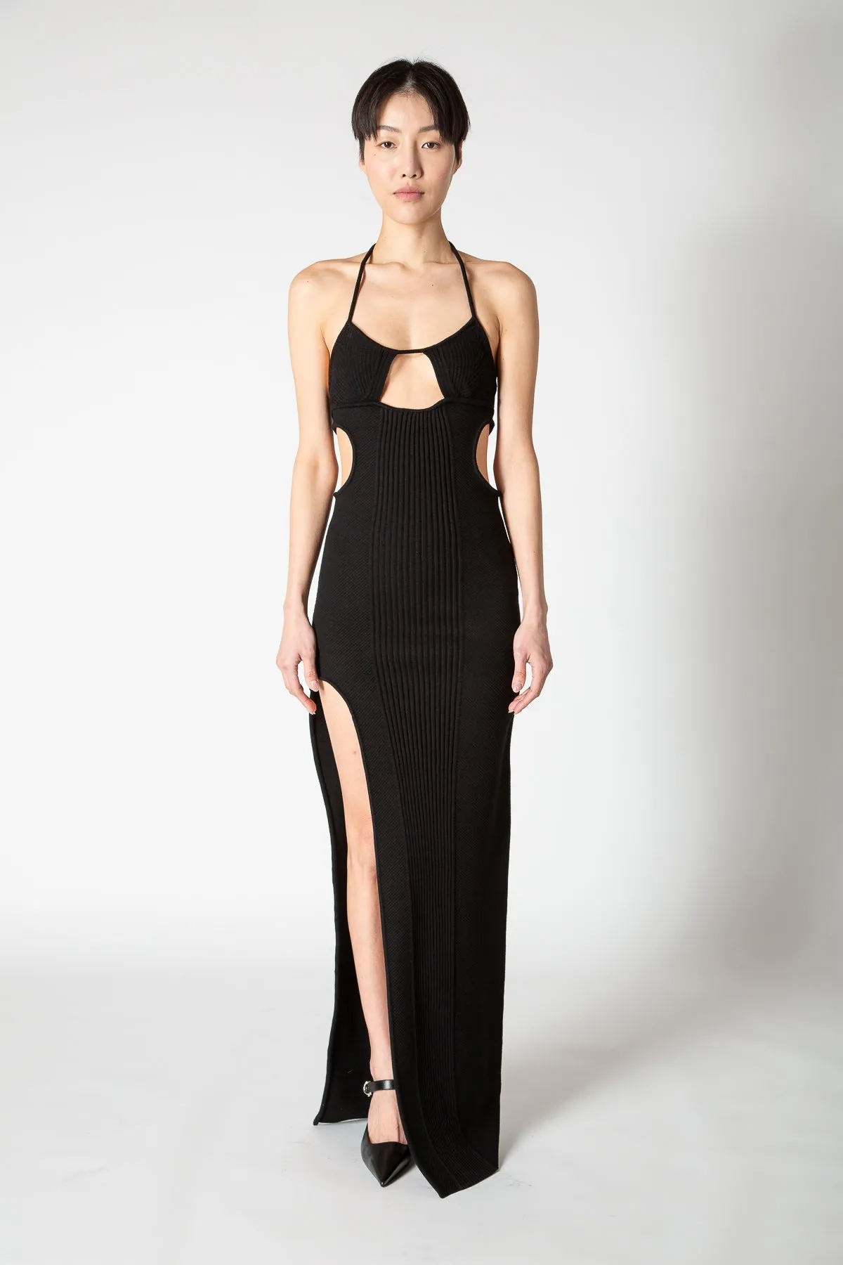 OFF-WHITE | CUT OUT HALTER DRESS