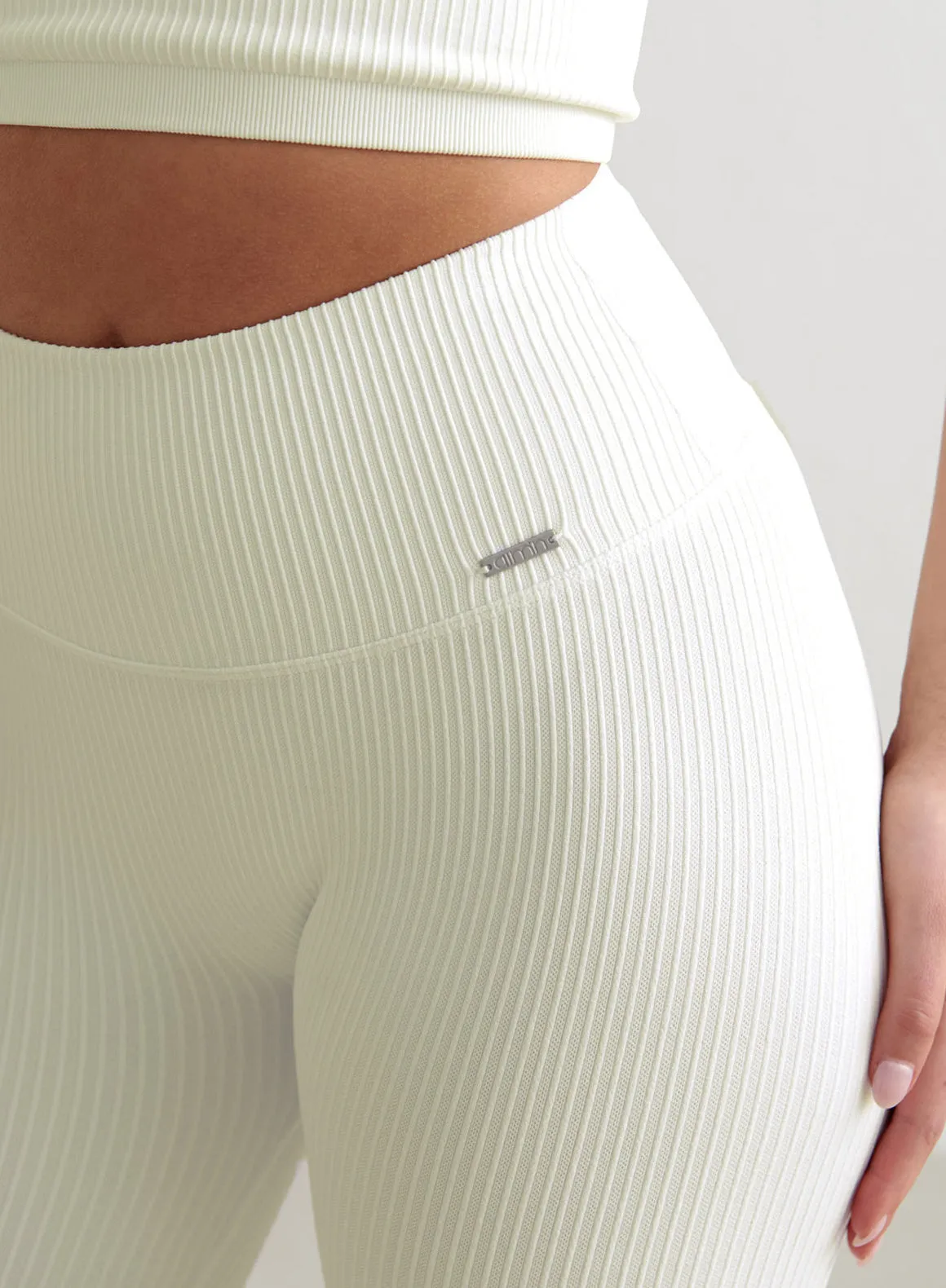 Off-White Ribbed Seamless Biker Shorts