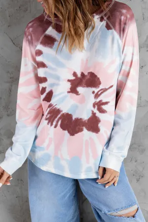 Ombre Tie Dye Loose Leisure Sweatshirt