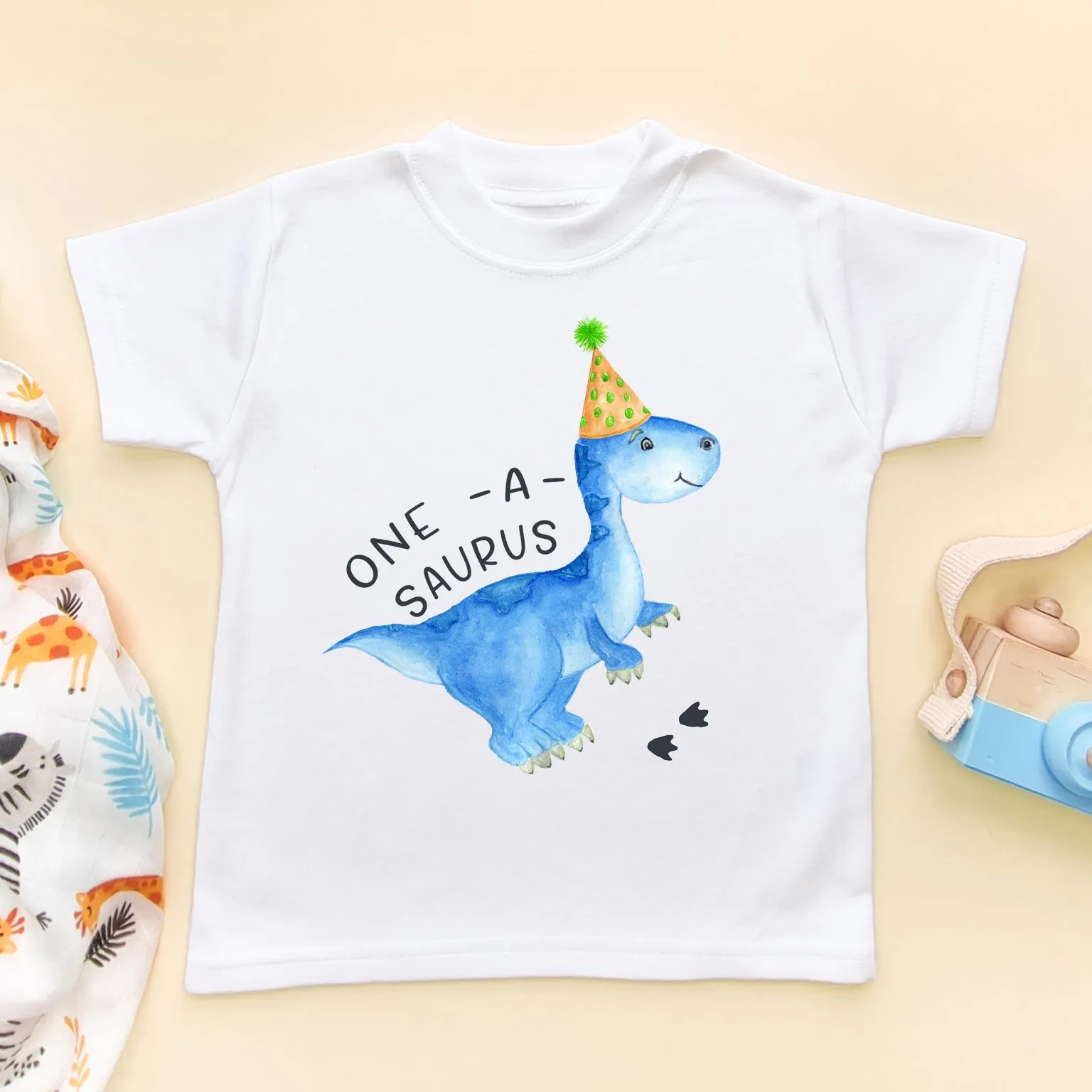 One A Saurus Fist Birthday T Shirt