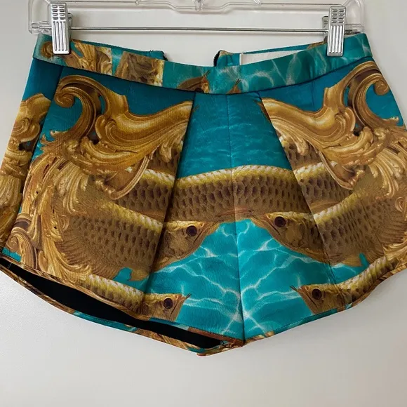 *ONE OF A KIND* Katie Eary Blue Sea Shorts - fish