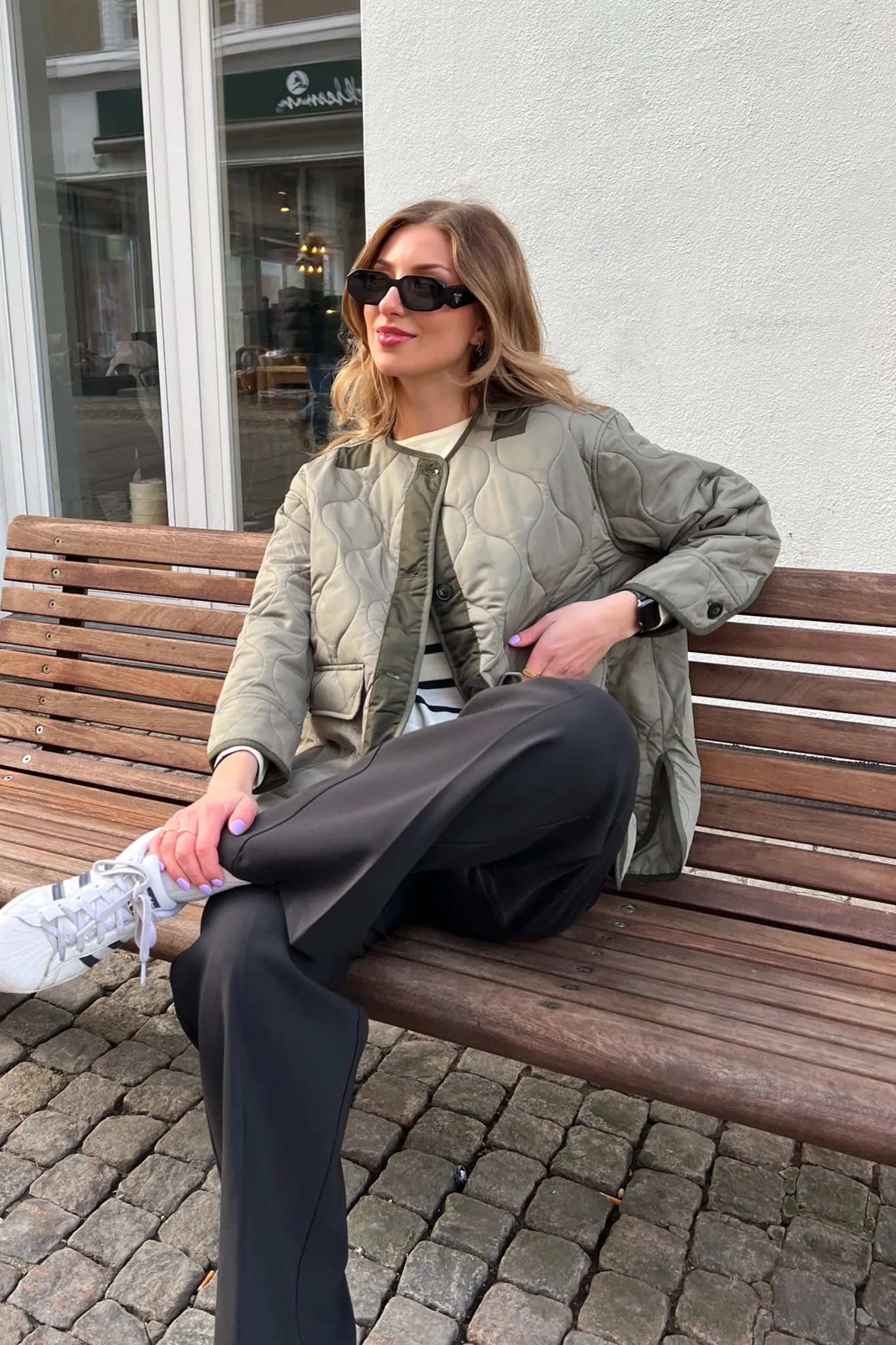 ONLCharlee Oversized Jakke - Mørkegrøn