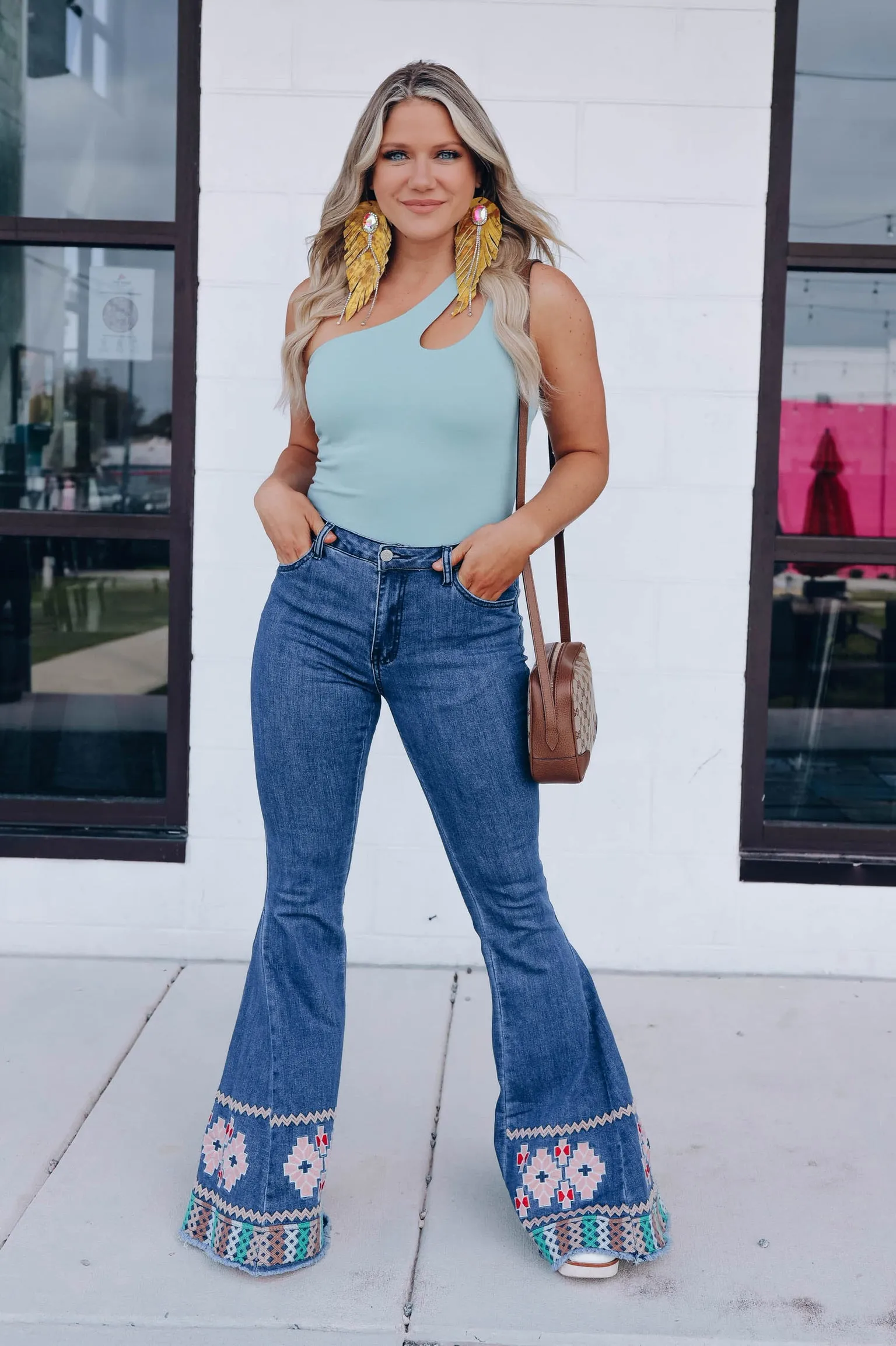 Orlando One Shoulder Cut Out Bodysuit - Sage