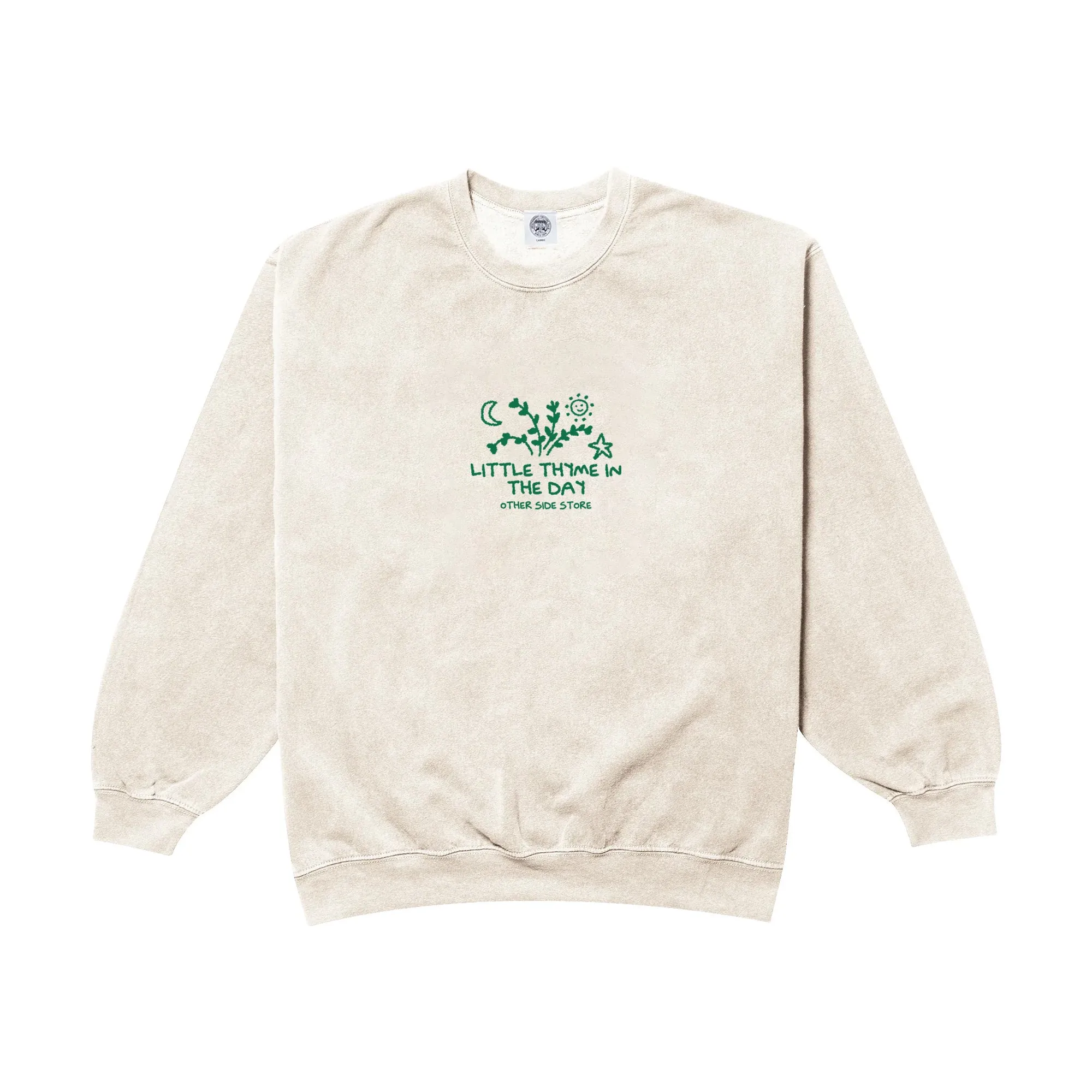 Other Side Store 'Little Thyme' Vintage Washed Sweater - Cream