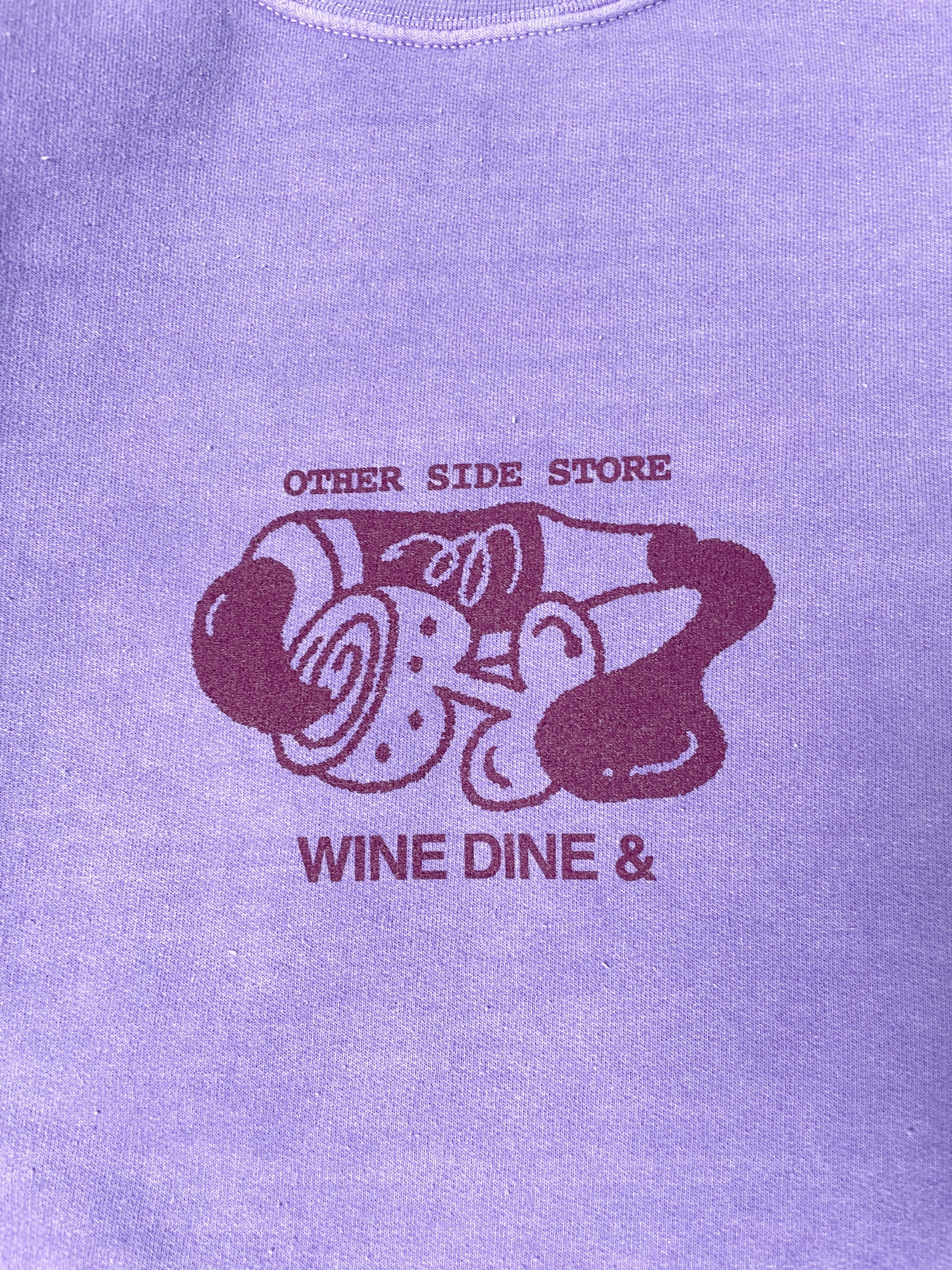 Other Side Store 'Wine, Dine &' Vintage Washed Sweater - Orchid
