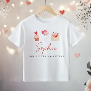 Our Little Valentine Personalised Toddler & Kids T Shirt