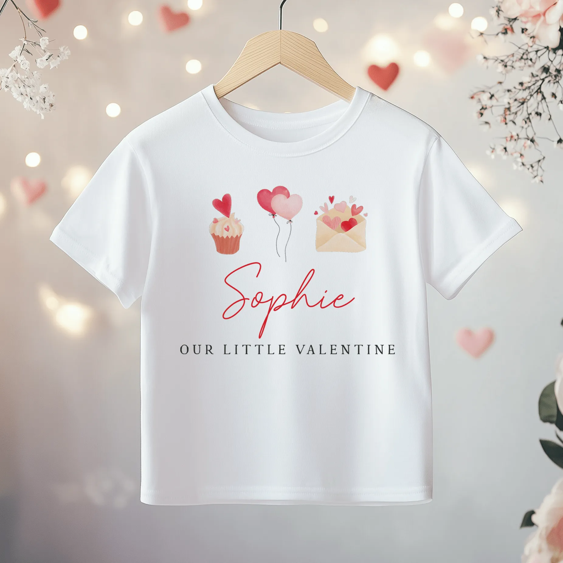 Our Little Valentine Personalised Toddler & Kids T Shirt