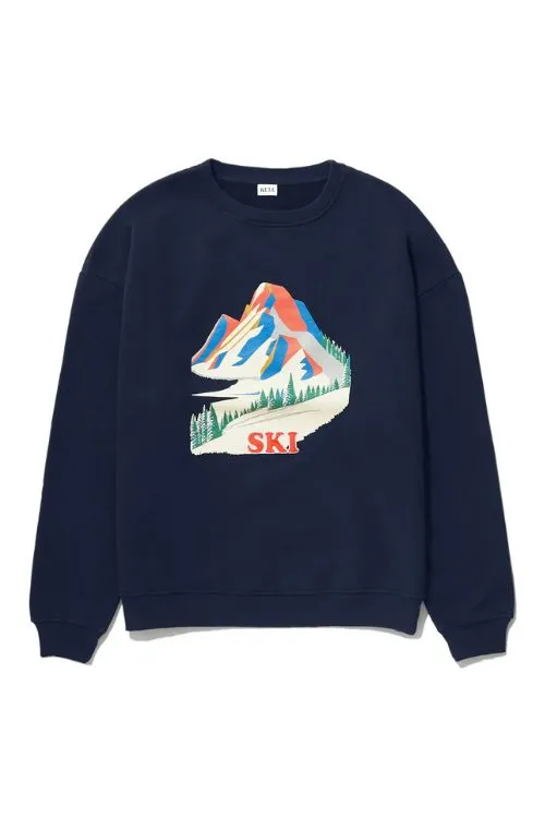 Oversized Alps Sweatshirt Navy