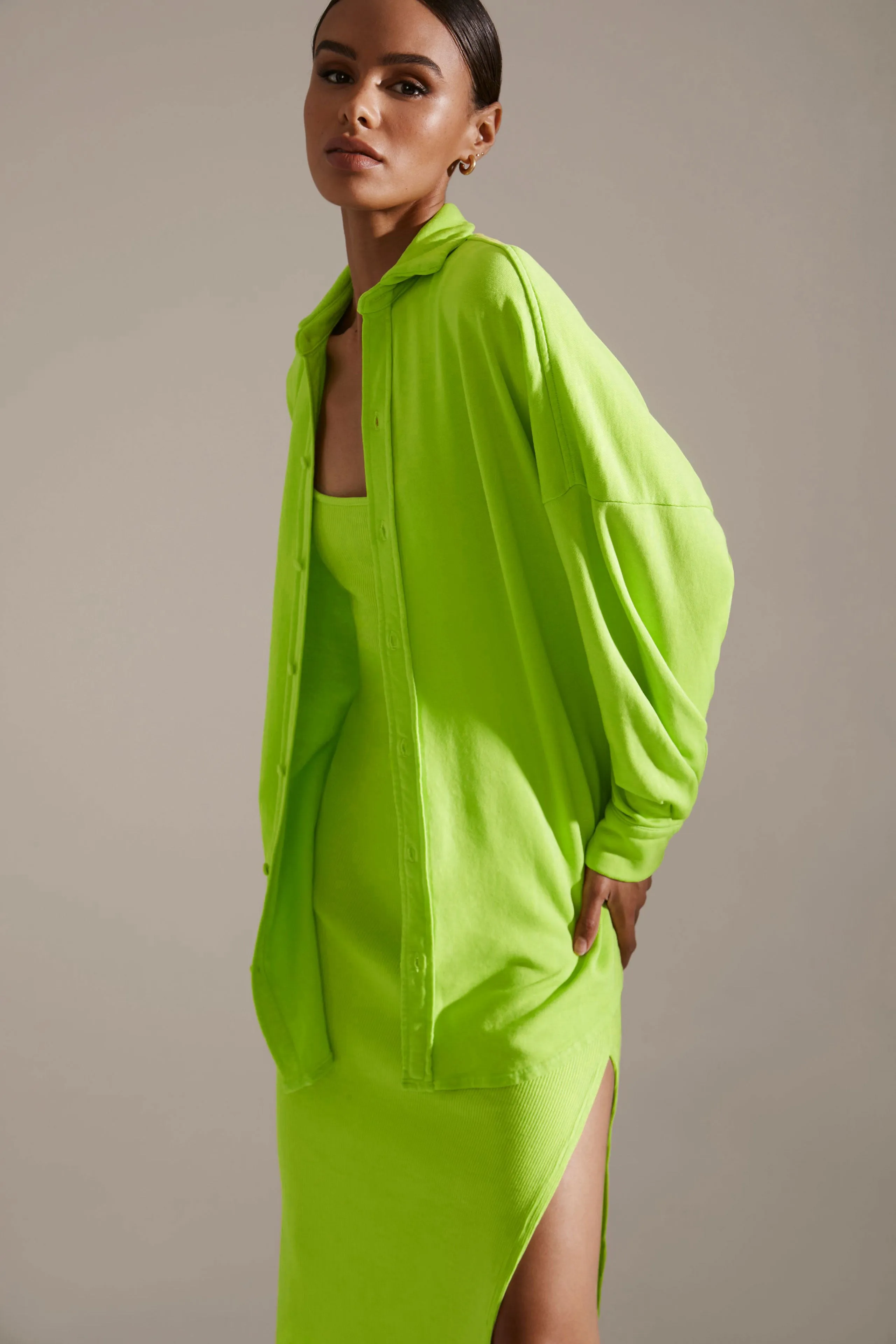 Oversized Button Front