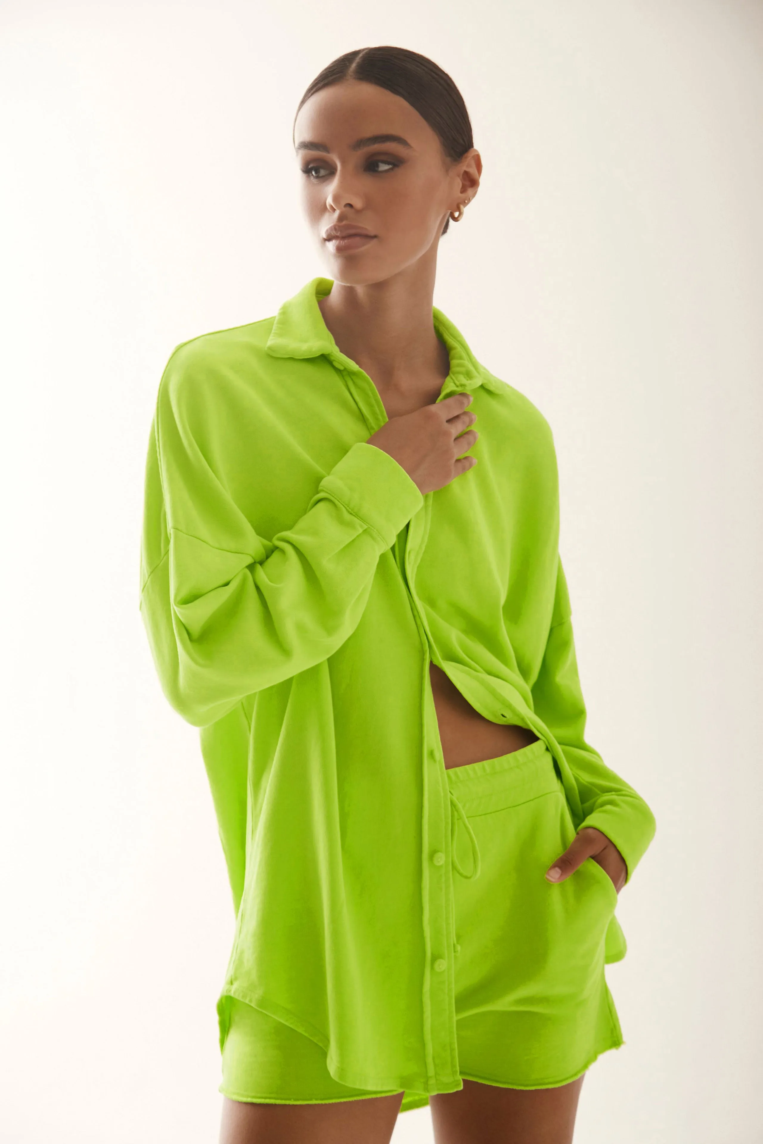 Oversized Button Front