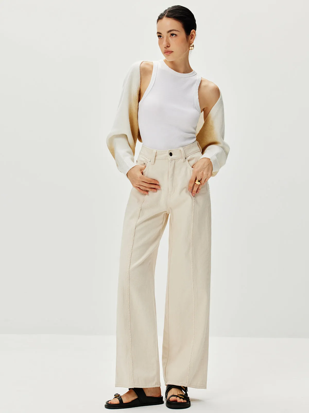 Oversized Gradient Knit Outerwear