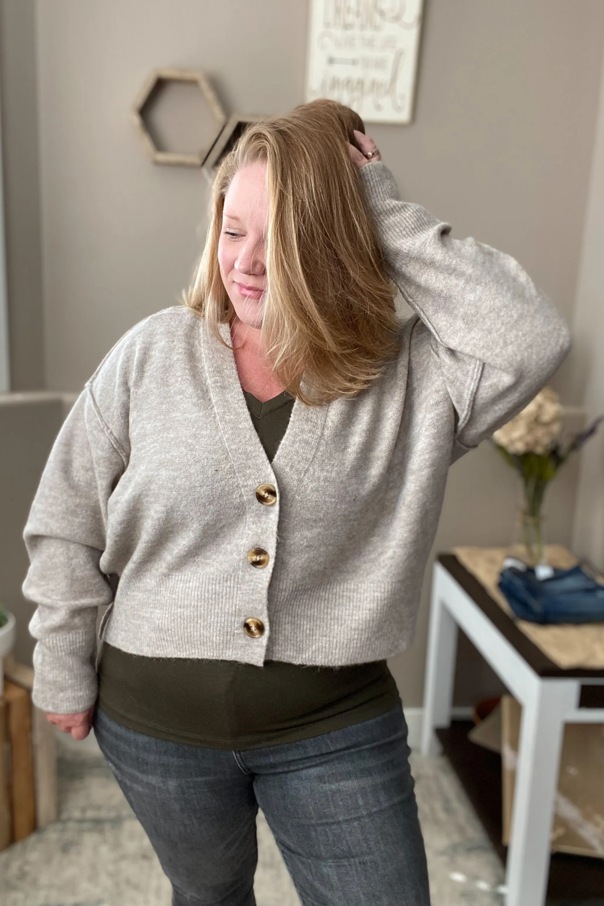 Oversized Hi-Lo Sweater Cardigan