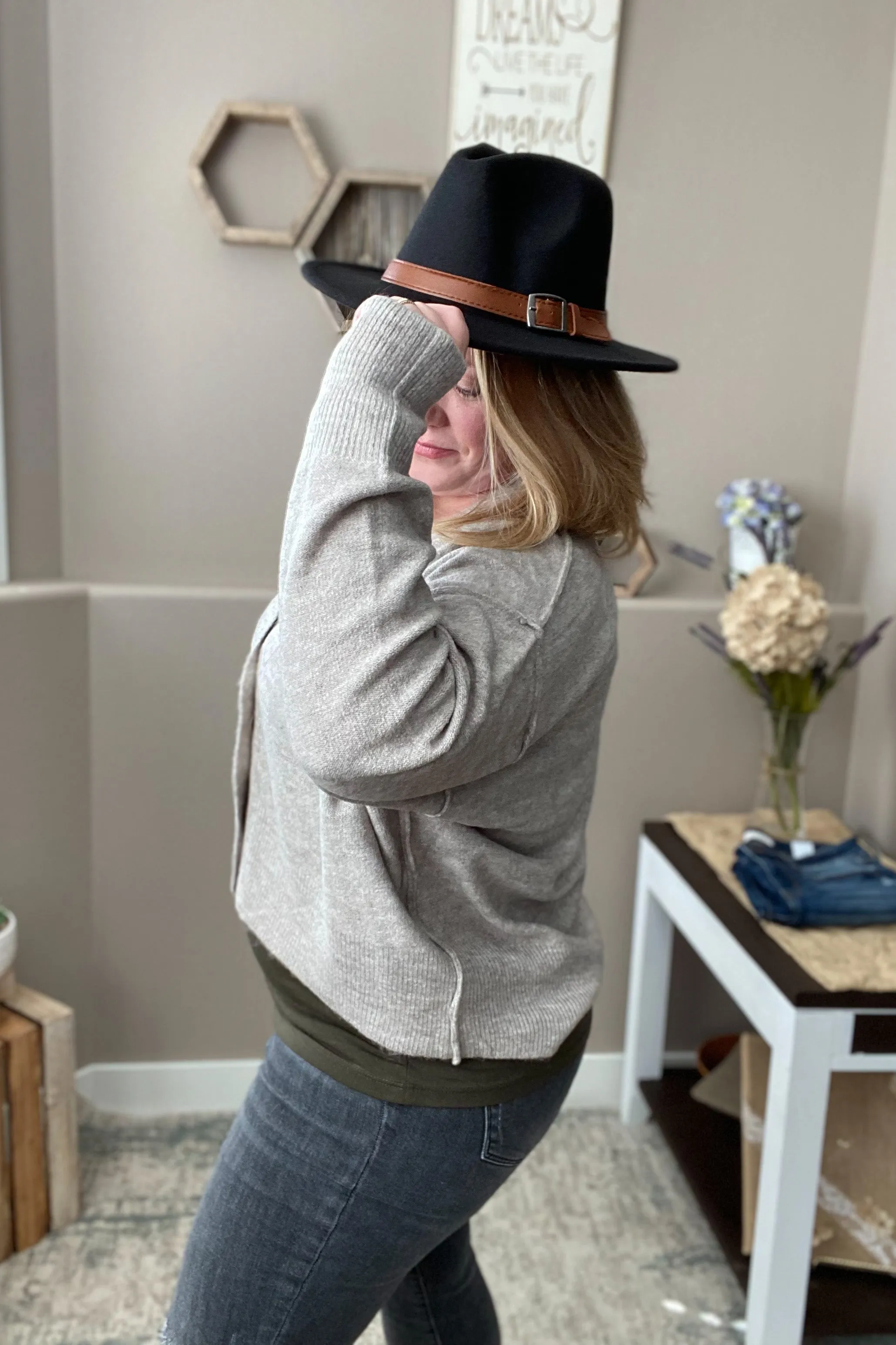 Oversized Hi-Lo Sweater Cardigan