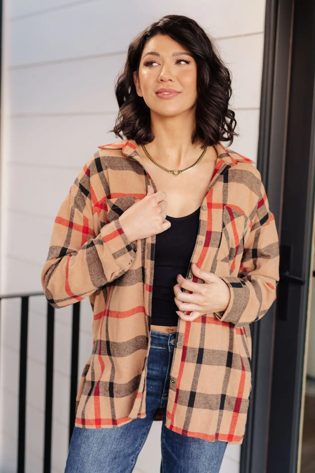 Oversized Plaid Flannel Shirt