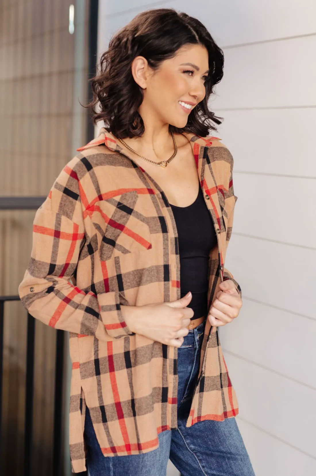 Oversized Plaid Flannel Shirt