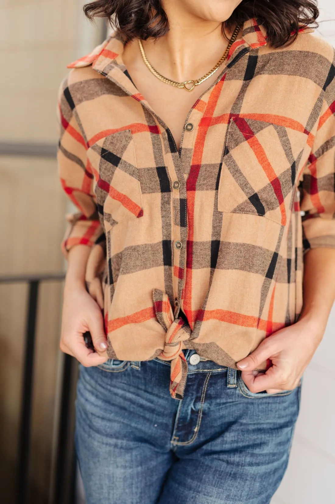 Oversized Plaid Flannel Shirt
