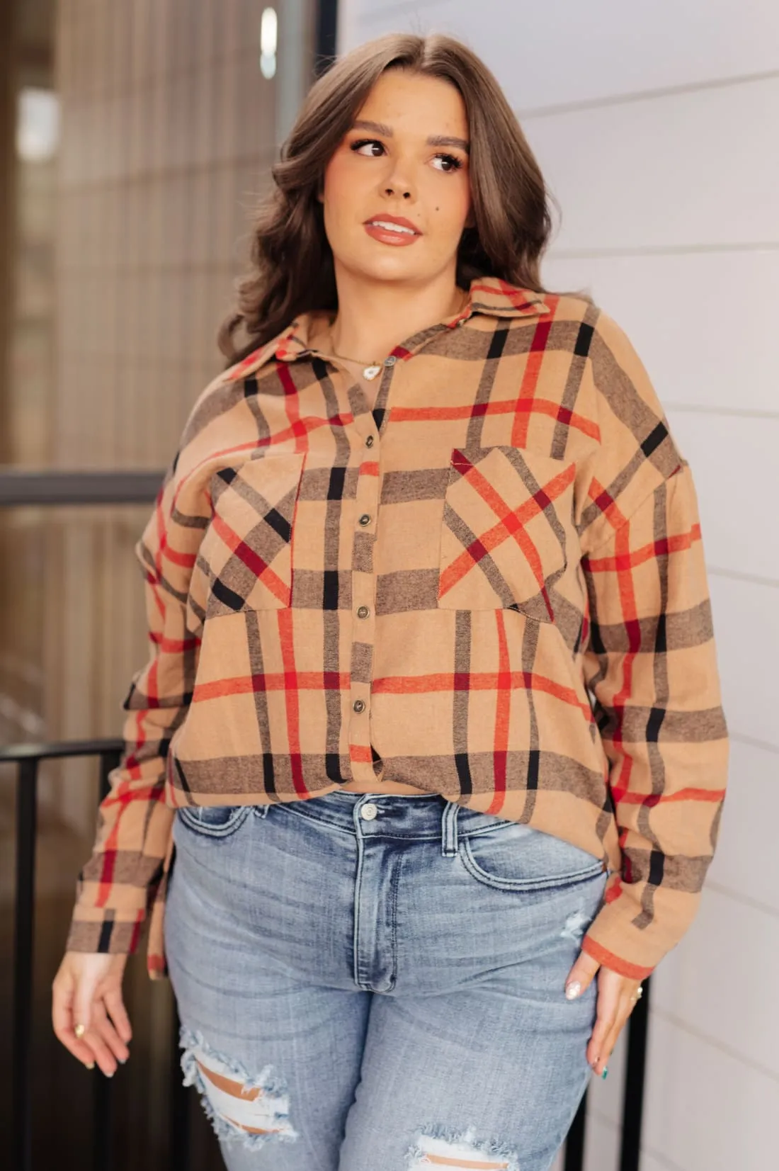 Oversized Plaid Flannel Shirt