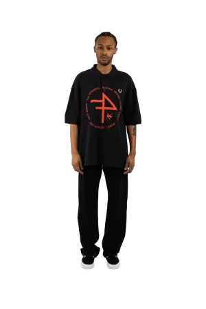 Oversized Printed Polo Shirt