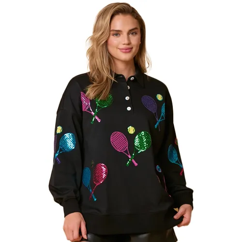 Oversized TENNIS Henley