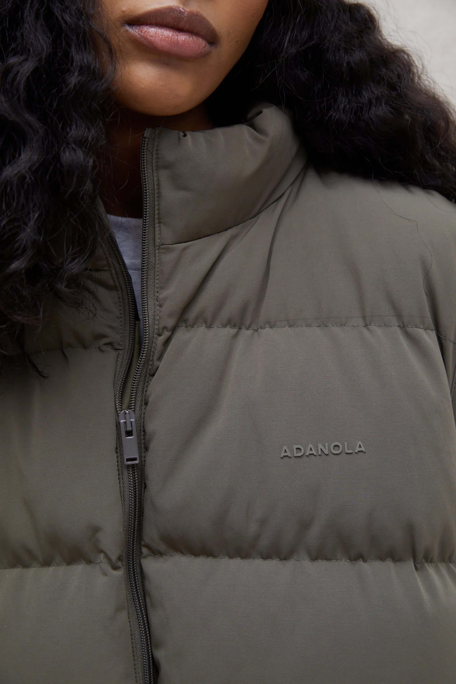 Padded Oversized Gilet - Green