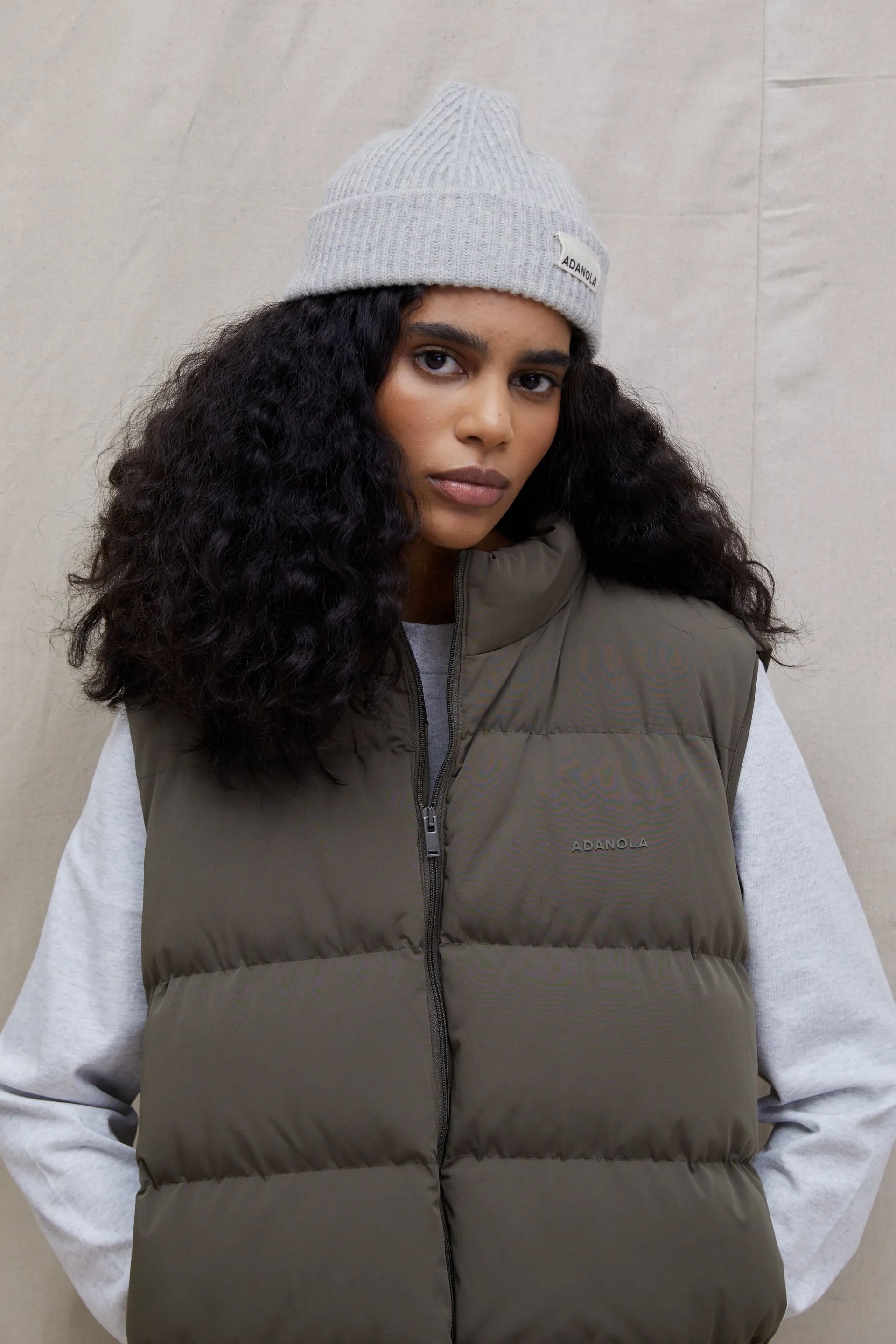 Padded Oversized Gilet - Green