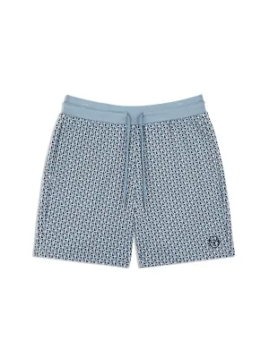 Paolo Knit Shorts- Faded Denim
