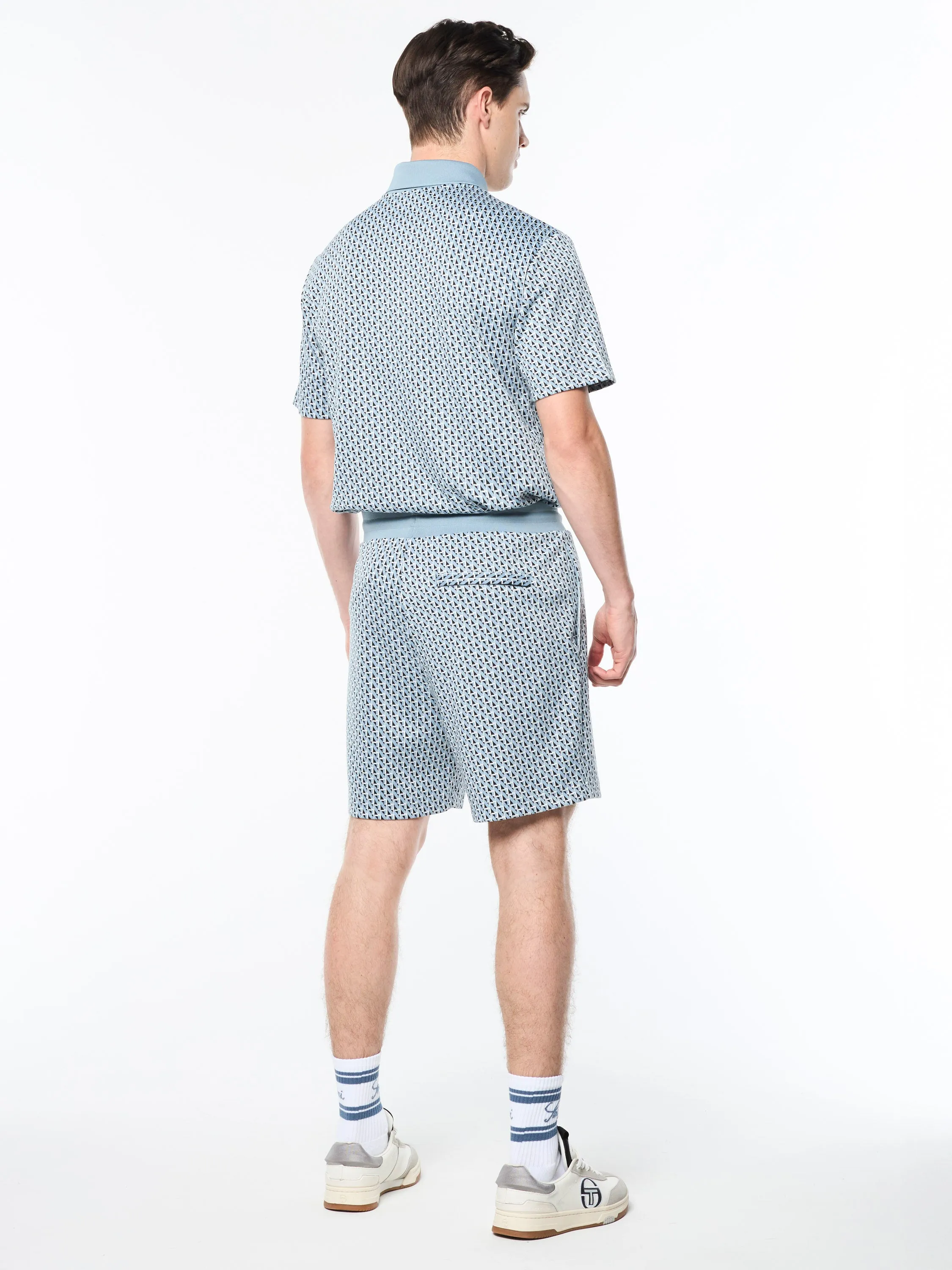 Paolo Knit Shorts- Faded Denim