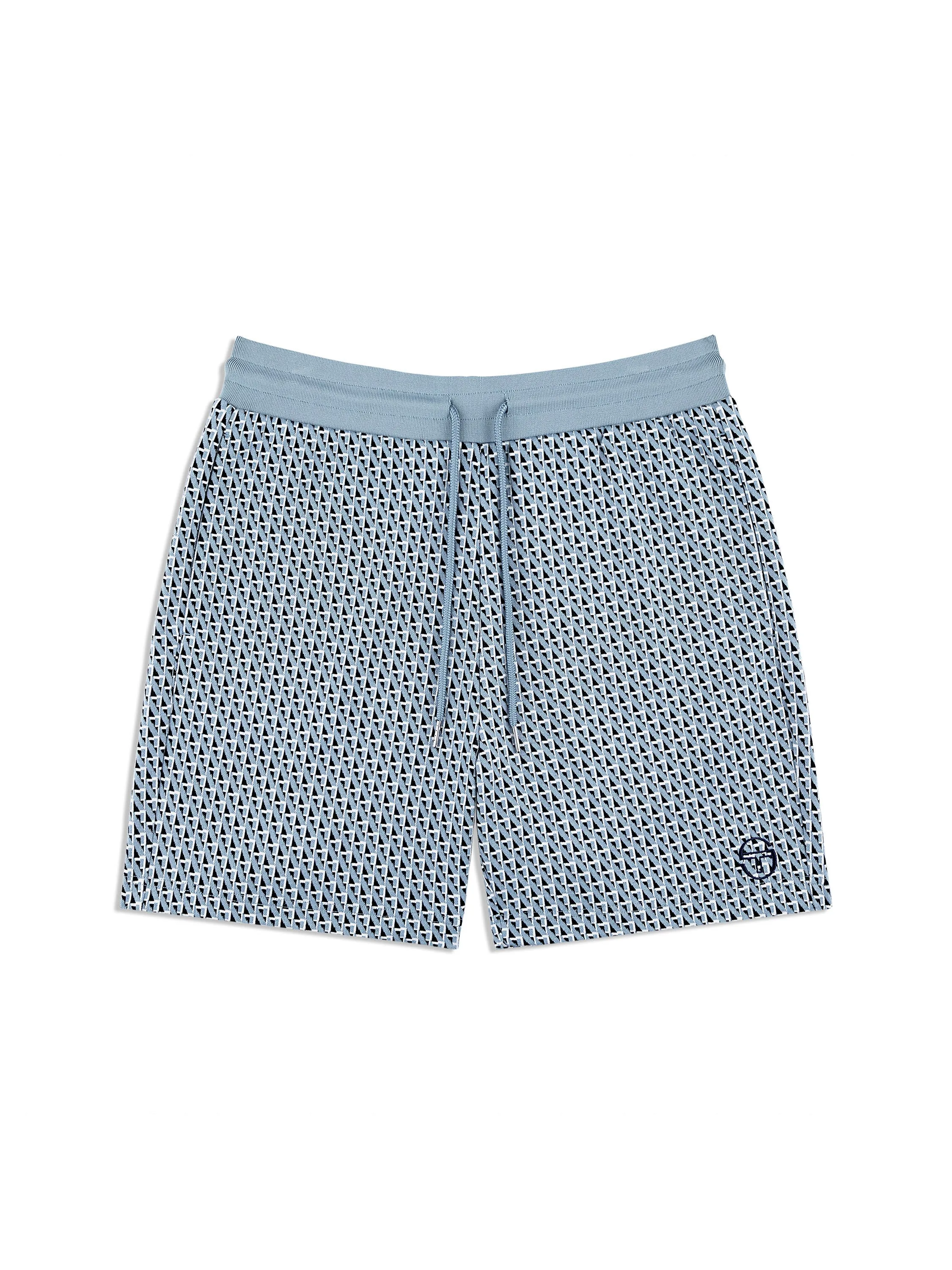 Paolo Knit Shorts- Faded Denim