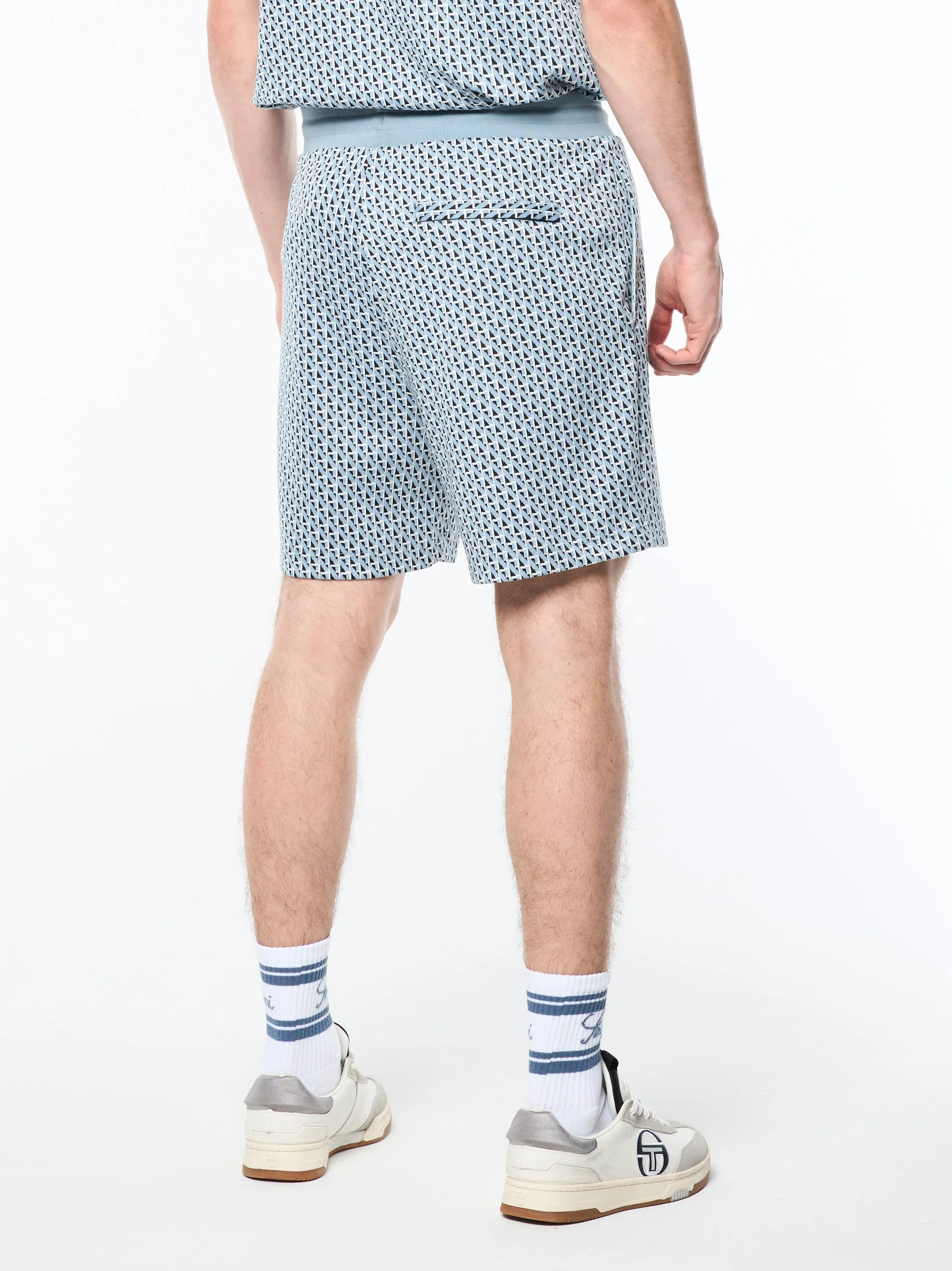 Paolo Knit Shorts- Faded Denim