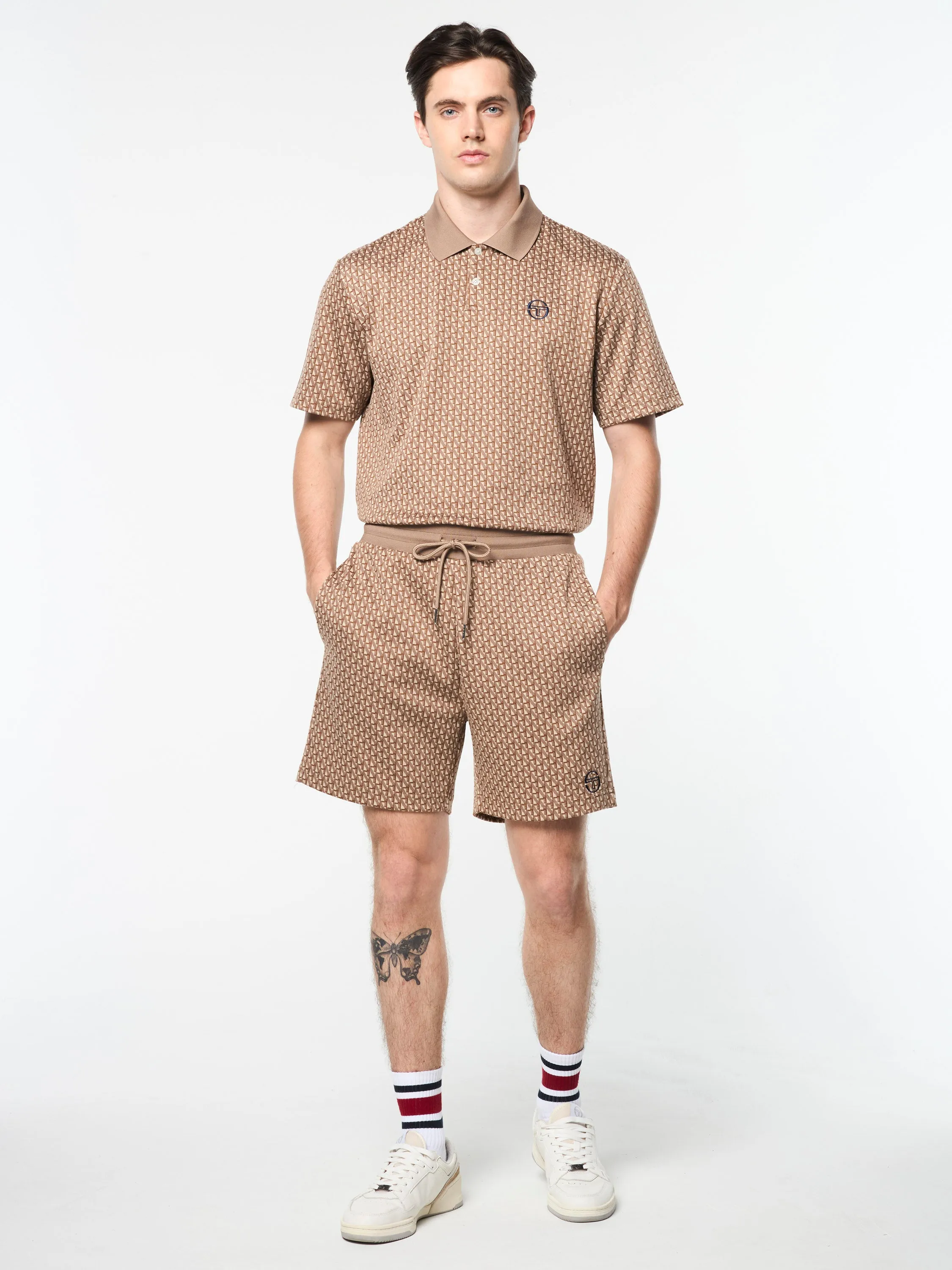 Paolo Knit Shorts- Taupe Grey