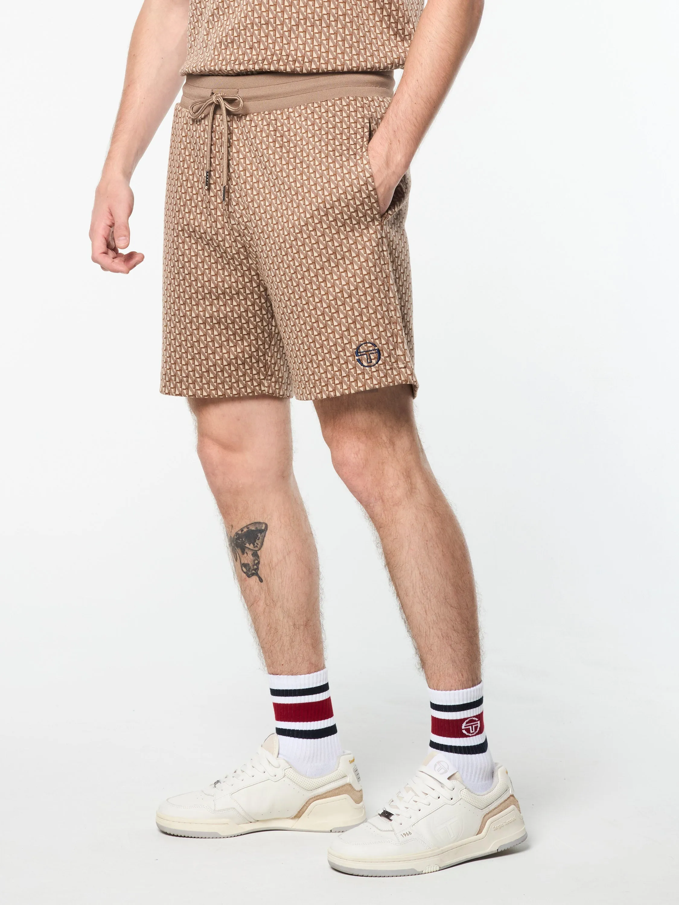 Paolo Knit Shorts- Taupe Grey