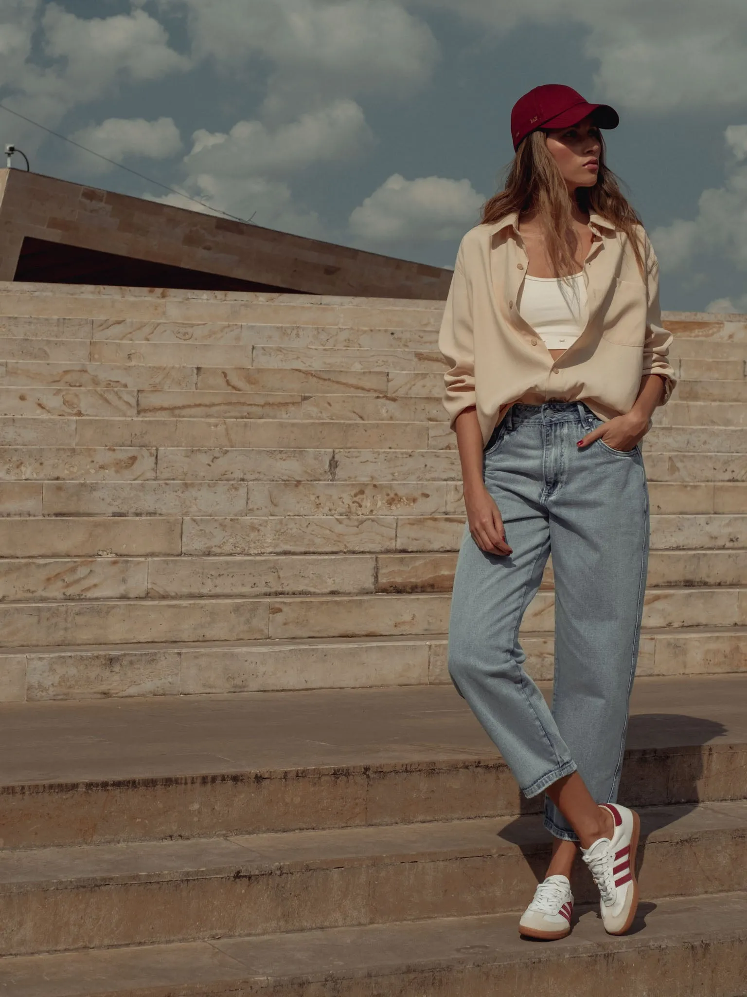 PARACHUTE SLEEVES SHIRT - SAND