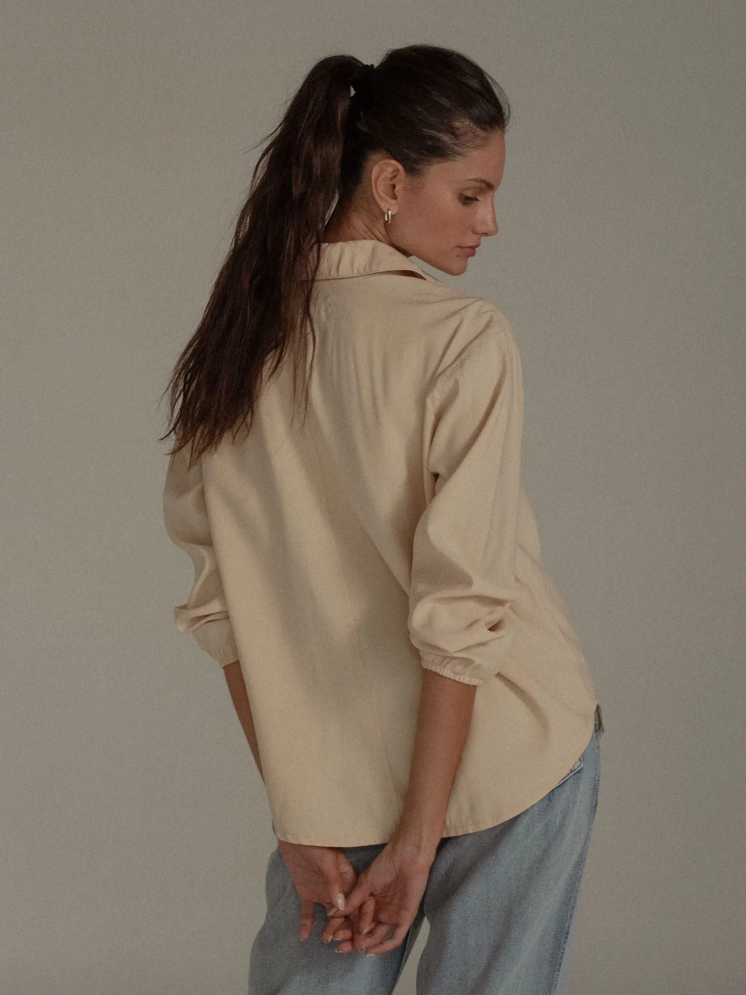 PARACHUTE SLEEVES SHIRT - SAND