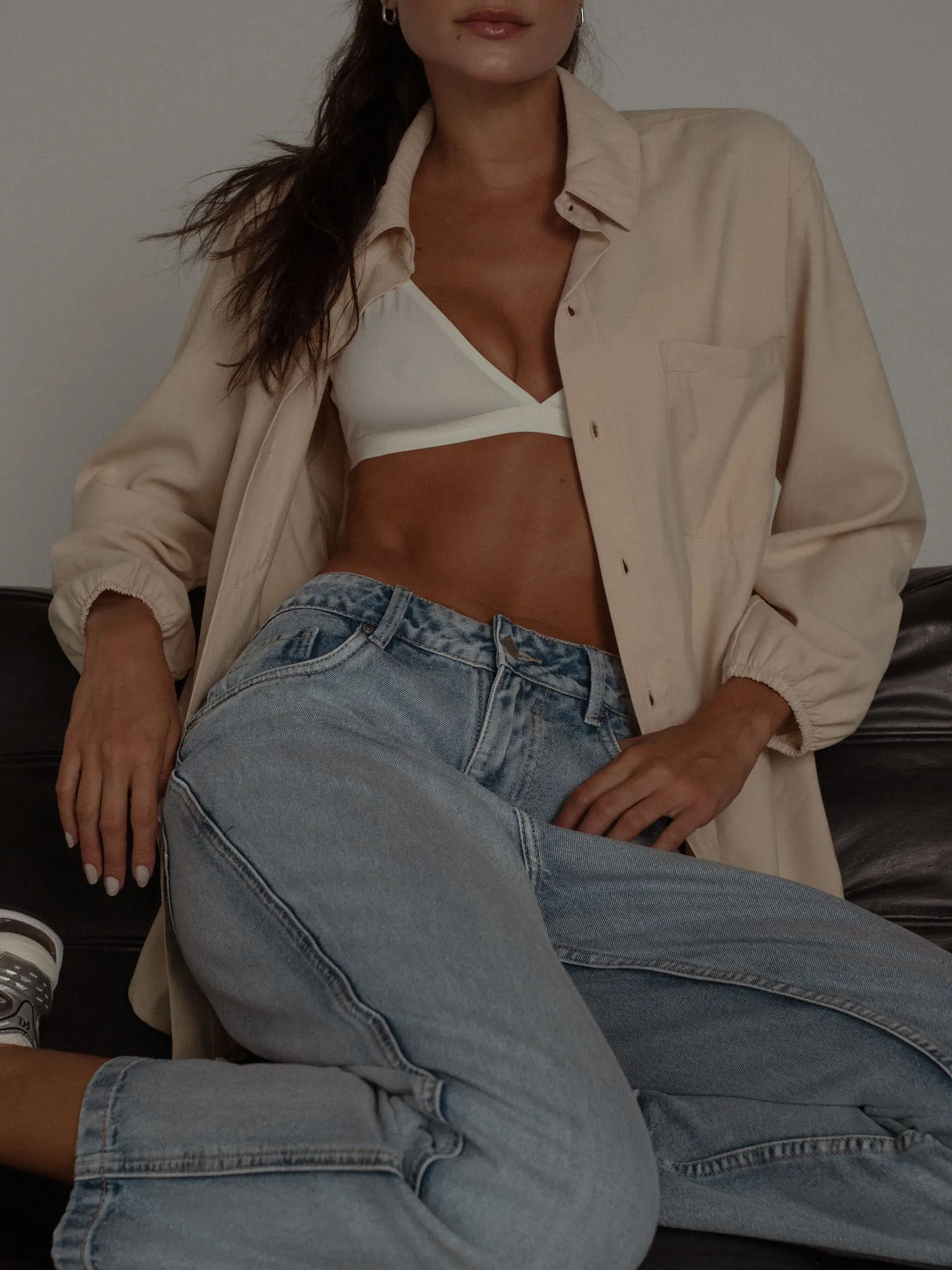 PARACHUTE SLEEVES SHIRT - SAND
