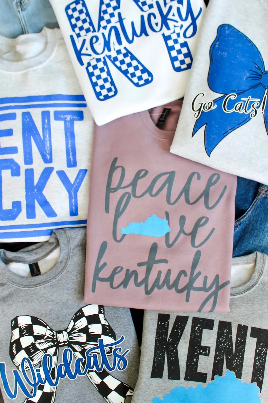 Peace Love Kentucky Graphic Sweatshirt • Mauve - FINAL SALE