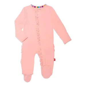 PEACH POP RUFFLE MODAL MAGNETIC FOOTIE