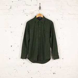 Pendleton Lodge Fitted Wool Check Shirt - Green - M