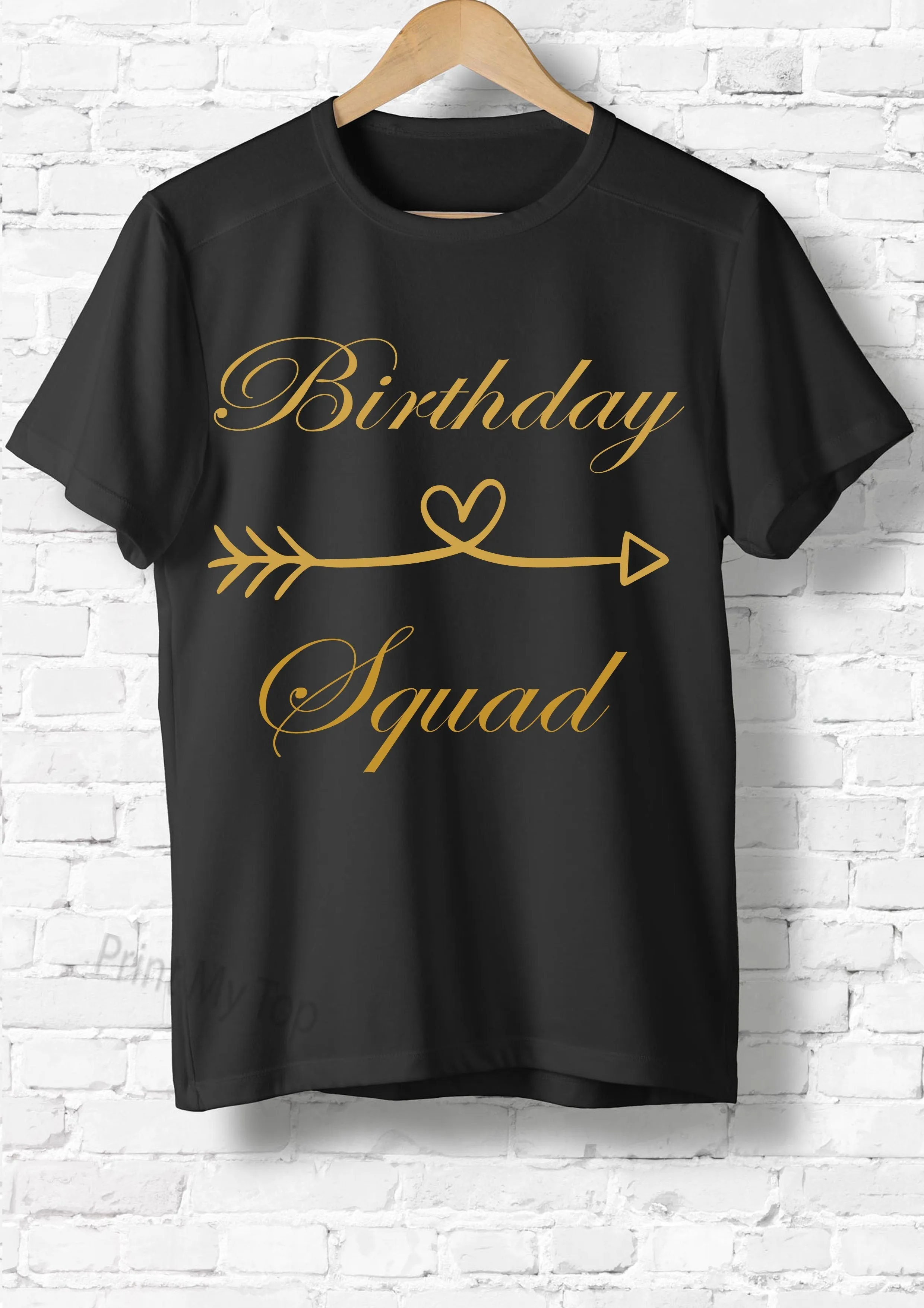 Personalised Birthday Squad and Queen T-shirts