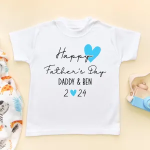 Personalised (Boy) Happy Father's Day Toddler & Kids T Shirt
