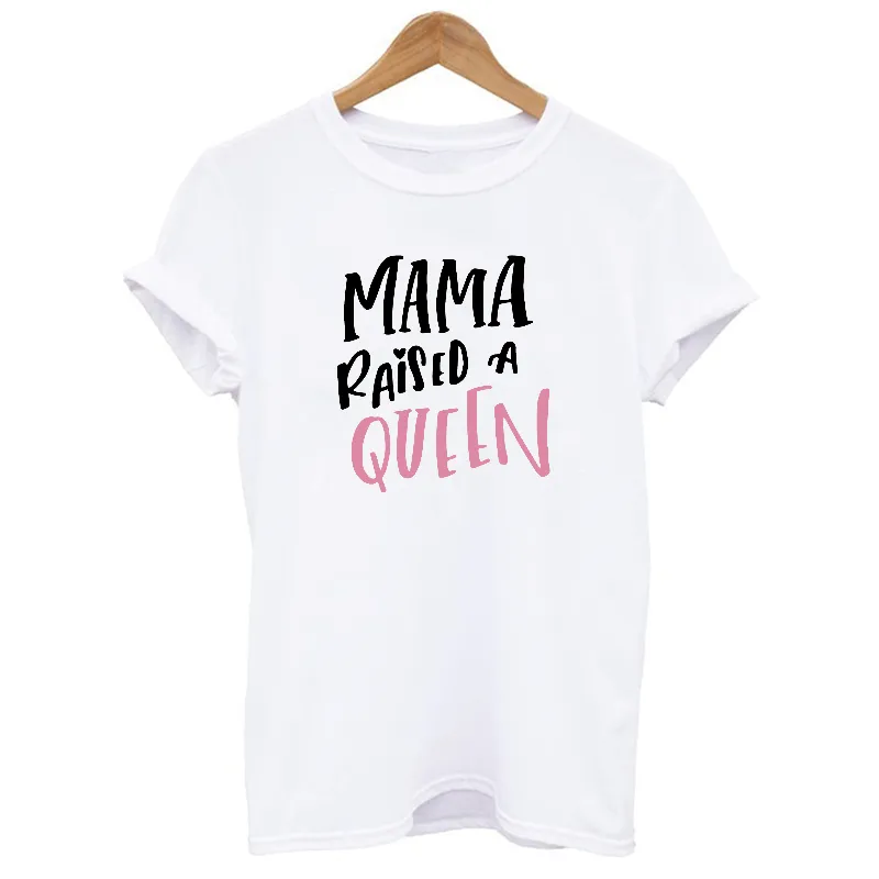 Personalised Mama Raised A Queen and Her Queen Matching T-shirts Set