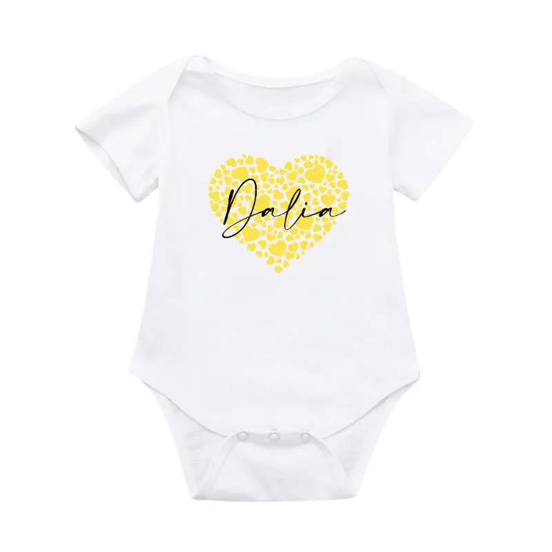 Personalised Matching Mama and Kid Hearts Graphic T-shirts