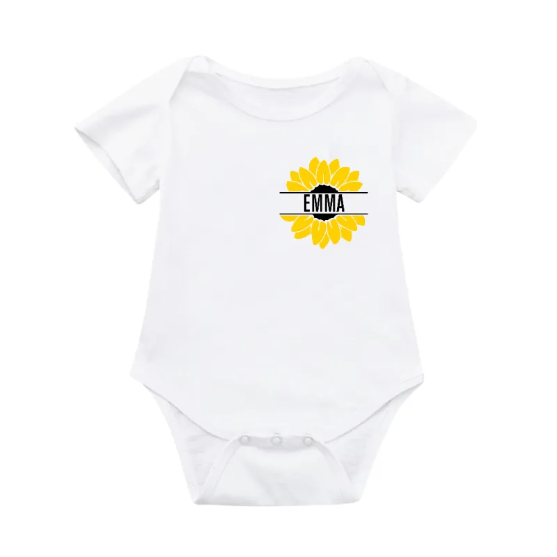Personalised Matching Mama and Mini Sunflower Graphic T-shirts
