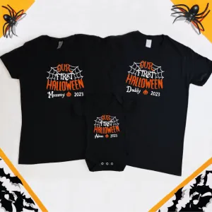 Personalised Our First Halloween Family T-shirts