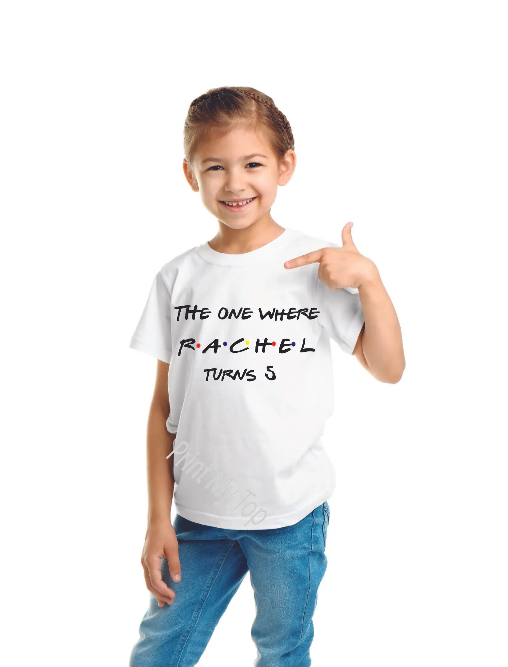 Personalised TV Friends Birthday Tshirt Top