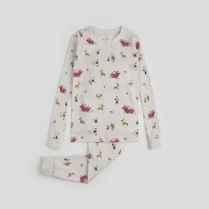 Petit Lem - Santa's Workshop PJ Set - Beige