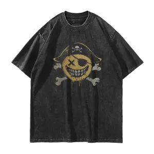 Pirate Smiley Washed T-Shirt