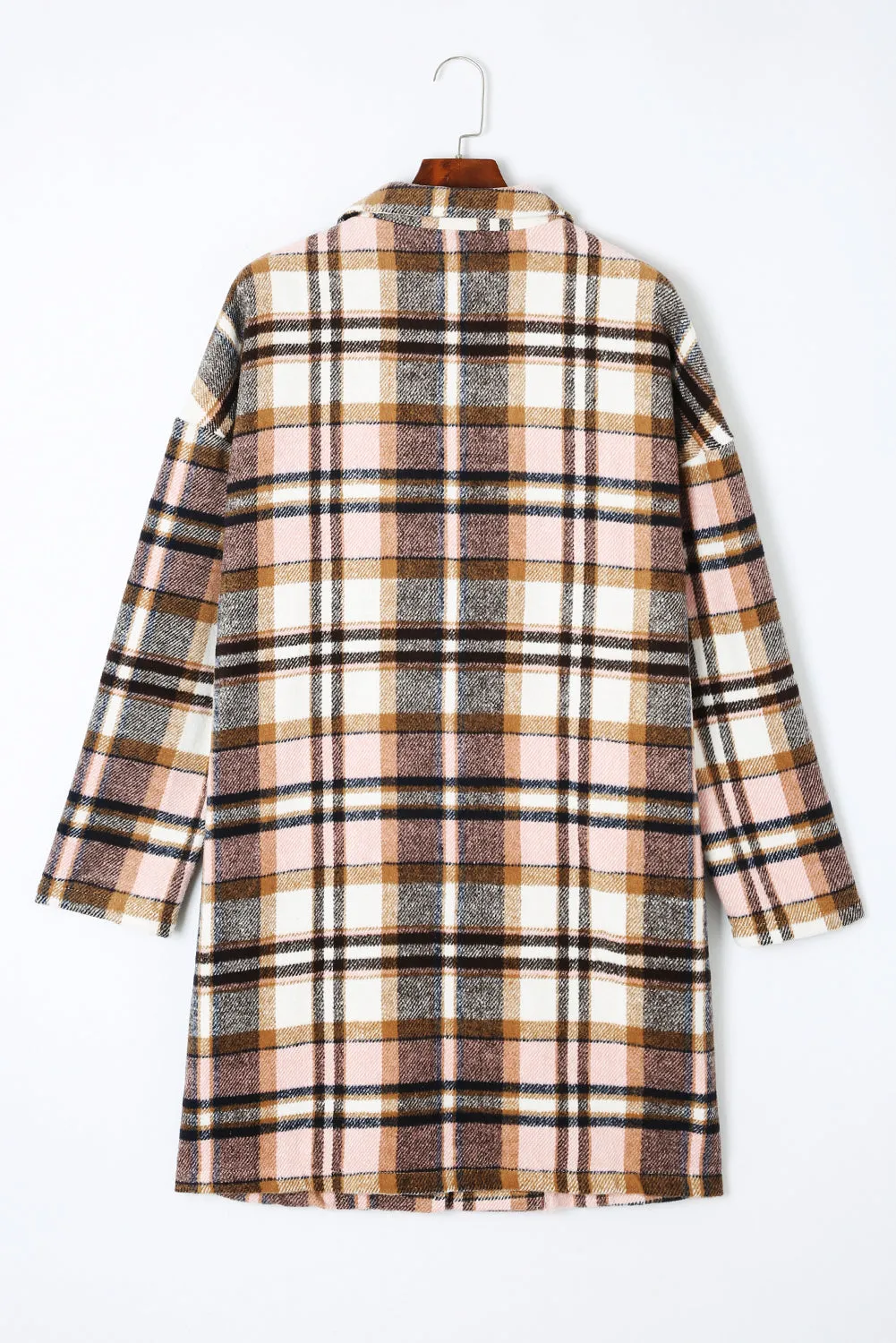 Plaid Button Up Lapel Jacket