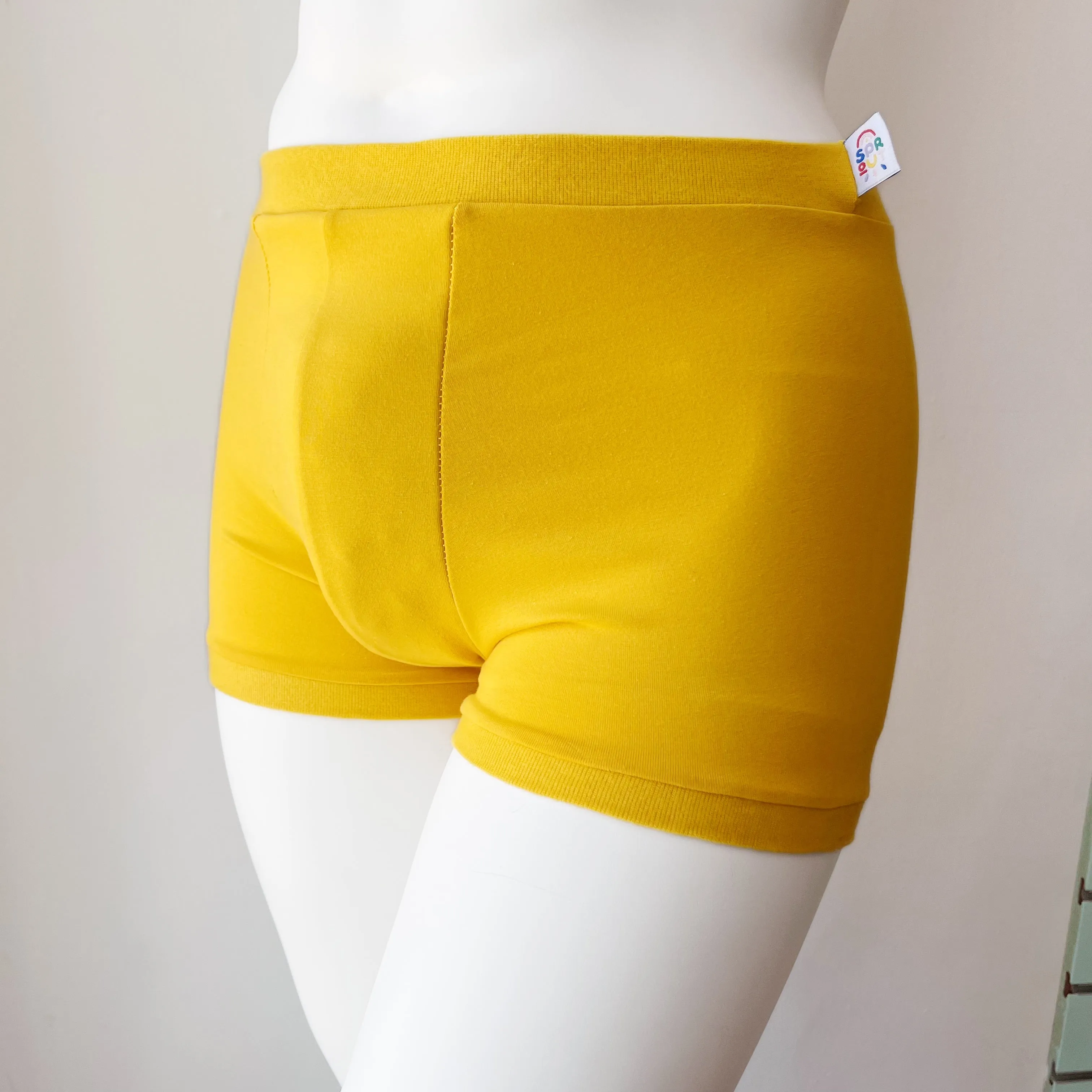 Plain Yellow Unisex Boxers | Men’s Women’s Pants | Organic Cotton Underwear
